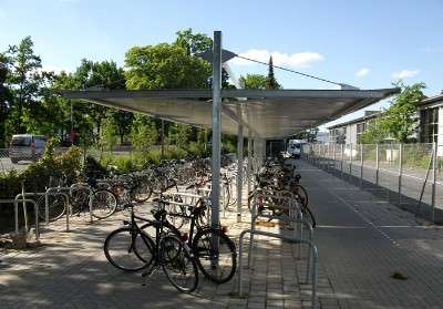 Überdachung Fahrradüberdachung IMPERIA doppelseitig mit Fahrrädern